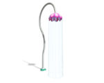 Flower-themed water shower for splash pads