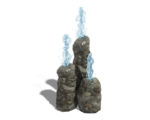 spraying rock cluster formations for nature water play