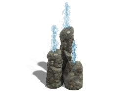 spraying rock cluster formations for nature water play