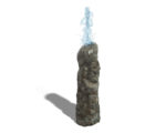 Tall rock water sprayer for nature-themed splash pads