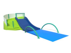 large bedway aqua play slide with landing pad