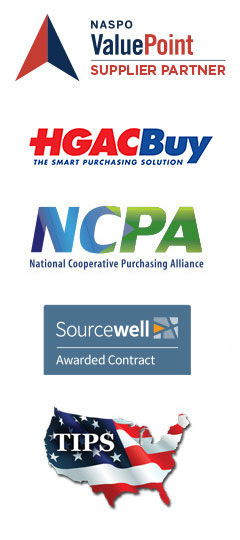 logos of busying contracts for sourcewell, ncpa, hgac buy and tip/taps