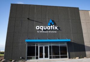 front of Aquatix building in Delano, Minn