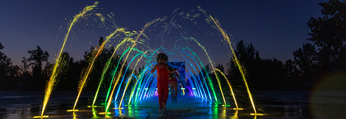 Ann Morrison Park LED Ground Sprays