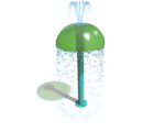 render of acrylic tot shower dome splash pad feature by Aquatix