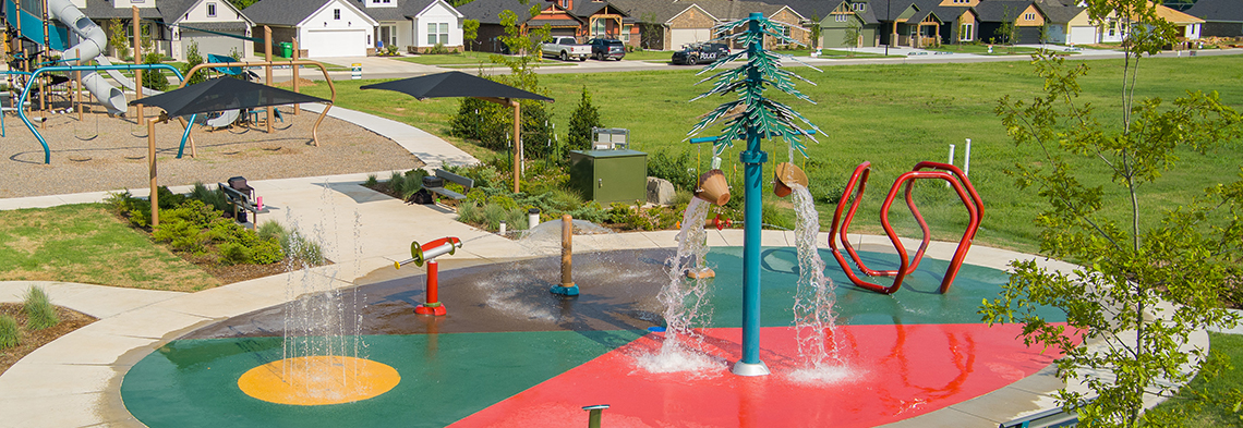 Ideal Homes Bixby Village Splash Pad hero image