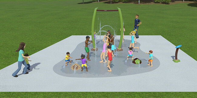 Centennial Gardens splash pad rendering