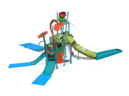 render of hydrahub2 water play structure