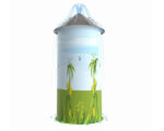 render of silo shower with cornstalk motif