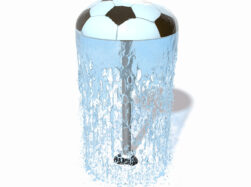 render of sport dome soccer water feature