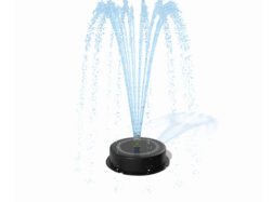 render of spraying puck water feature