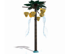 Render of Banana Bucket Tree splash pad feature