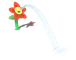 FloraSpout flower-shaped splash pad water spray feature