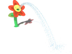 FloraSpout flower-shaped splash pad water spray feature