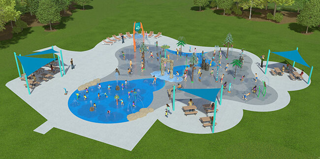 Rendering of Heber Springs Splash Pad in Arkansas