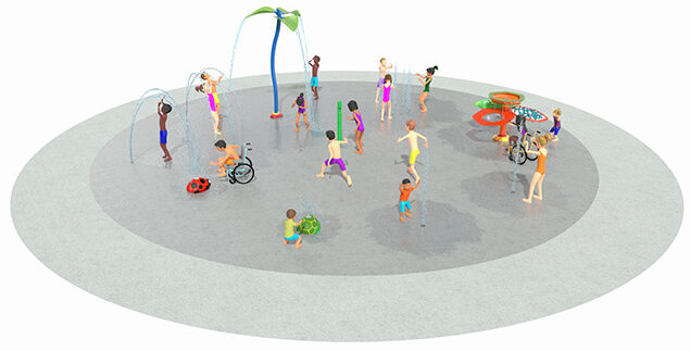 JL King Recreation Area splash pad in Mississippi