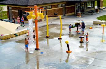 Memorial Park splash pad in Wisconsin