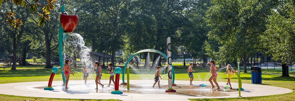 Mineral Springs Park splash pad in Mississippi