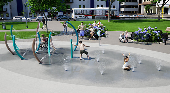 Wide shot rendering of AquaSmart Package J by Aquatix