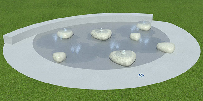 3D Render of Blue Ash Splash Pad