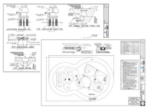 Example schematic drawings of an Aquatix splash pad