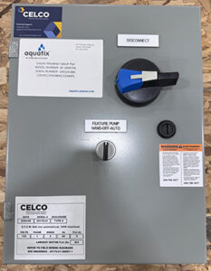 Control panel for a pool spray feature