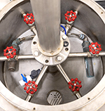 Inside view of a water distribution manifold by Aquatix